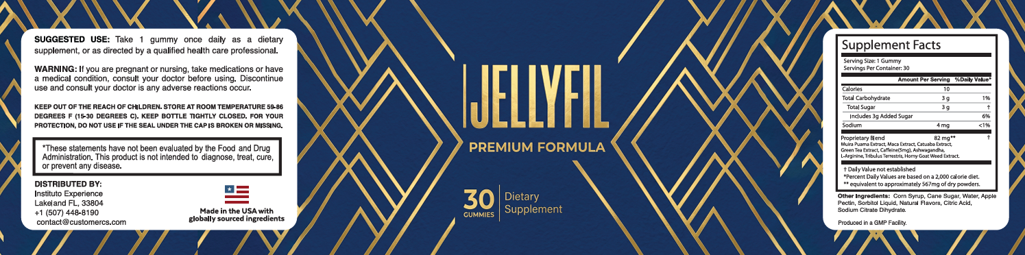 JellyFil Supplement Facts and label